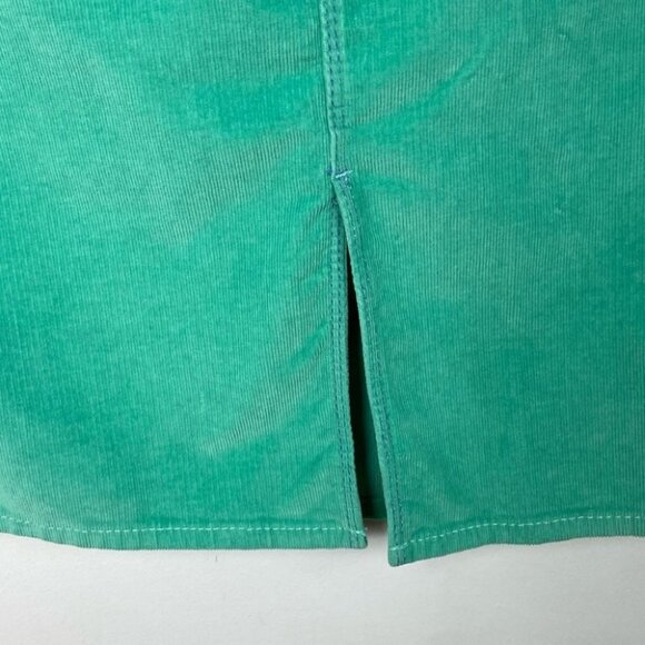 Gap Green Corduroy Pencil Skirt Cord Stretch Size Medium Retro 90s Hippie Y2K M‎ - Picture 4 of 7